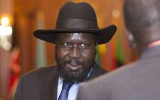 South Sudan's president Salva Kiir arriving to attend the Intergovernmental Authority on Development (IGAD) 29th Extraordinary Summit, in Addis Ababa on January 29, 2015. Kiir has finally agreed to sign a peace deal and power-sharing accord to end a 20-month civil war. Picture: AFP.
