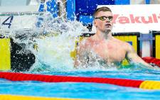 Briton Adam Peaty smashed his own world record in the men’s 50 meters breaststroke at the world championships. Picture: Twitter/@britishswimming.