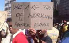 FILE: Satawu members during a wage strike. Picture: EWN.