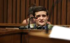 Nicholas Ninow testifying in the mitigation of sentence in the High Court in Pretoria on 16 October 2019. Picture: EWN.
