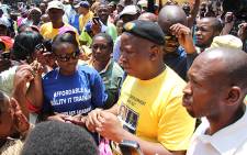Former ANCYL president Julius Malema came out to support Lenasia residents against housing demolitions.