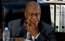 A screengrab of former Eskom CEO Brian Molefe appearing at the state capture inquiry on 2 March 2021. Picture: SABC/YouTube