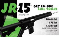 The JR-15 is only 80cm long, weighs less than 1kg and comes with magazines of five or 10 rounds of 22 calibre bullets.