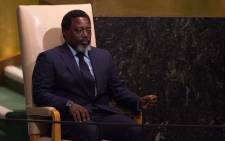 Democratic Republic of Congo President Joseph Kabila Kabangewaits to address the 72nd Session of the United Nations General assembly at the UN headquarters in New York on September 23, 2017. Picture: AFP.