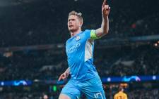 Manchester City's Kevin De Bruyne celebrates his goal against Atletico Madrid in their Uefa Champions League quarter-final first leg on 5 April 2022. Picture: @ManCity/Twitter