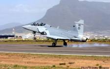 FILE. A Gripen fighter jet, acquired in the arms deal.