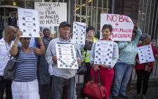 FILE: Westlake community members show their support for the Blöchliger family outside the Wynberg Magistrate's Court on 11 March 2016. Picture: Aletta Harrison/EWN