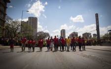 FILE: Julius Malema, Floyd Shivambu and other top EFF members lead the march from Pretoria's Church Square to the Union Buildings. Picture: Thomas Holder/EWN.