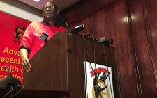 Congress of South African Trade Union (Cosatu) General-Secretary Zwelinzima Vavi during a press conference about his future in the trade union federation on 29 March, 2015. Picture: Reinart Toerien/EWN