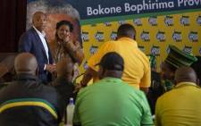Supra Mahumapelo is seen during a meeting of ANC North West structures amid calls for him to be removed as premier of the province. Picture: Ihsaan Haffejee/EWN.