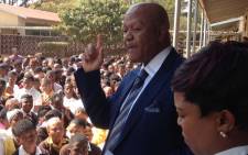 Minister in the presidency Jeff Radebe visits the Eesterust Secondary School on 14 August 2015. Pitcure: Vumani Mkhize/EWN.