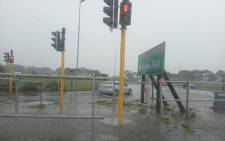 FILE: A flooded intersection in Grassy Park following heavy rain in Cape Town. Picture: Zunaid Ishmael/Eyewitness News