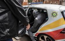 Hawks arrest one of seven on 30 September 2020 in connection with the R255 million Free State asbestos project. Picture: Abigail Javier/EWN