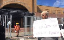 Khayelitsha protesters say the rape and murder of Bongiwe Ninini (20) left the entire community in shock. Picture: Siyabonga Sesant/EWN