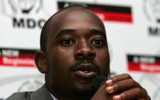 Zimbabwe's Movement for Democratic Change (MDC) spokesman Nelson Chamisa addresses the media in Harare on April 2, 2008. Picture: AFP
