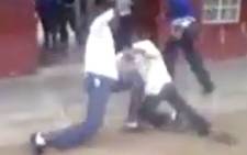 The 'Daily Sun' obtained dramatic footage of a KwaZulu-Natal schoolboy being beaten and speared to death by fellow classmates. Picture: Daily Sun.