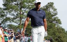 Tiger Woods of the United States looks on from the ninth tee during a practice round prior to the Masters at Augusta National Golf Club on 4 April 2022 in Augusta, Georgia. Picture: Gregory Shamus/Getty Images/AFP