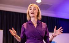Contender to become the country's next prime minister and leader of the Conservative party British Foreign Secretary Liz Truss speaks during a Conservative Party Hustings event in Belfast, on 17 August 2022. Picture: Paul Faith/AFP