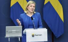 Sweden's Prime Minister Magdalena Andersson addresses a digital press conference on 3 February 2022 in Stockholm, regarding the lifting of COVID-19 restrictions. Picture: Marko SAAVALA/TT News Agency/AFP