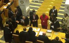 Voting booths in Parliament. Picture: Lindsay Dentlinger/EWN