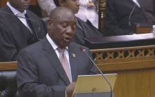 A screengrab of President Cyril Ramaphosa delivering his State of the Nation Address in the National Assembly in Parliament on 7 February 2019. 