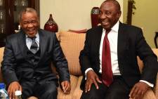 FILE: Deputy President Cyril Ramaphosa in his capacity as the Southern African Development Community (SADC) facilitator meets with Prime Minister of Lesotho Tom Thabane at Moshoeshoe the International Airport in Lesotho. Picture: GCIS