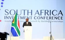 President Cyril Ramaphosa addresses the second South Africa Investment Conference in Sandton, Johannesburg on 6 November 2019. Picture: @PresidencyZA/Twitter
