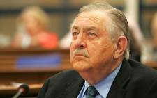 Former Foreign Affairs Pik Botha during a conference at the Council Chambers at the Civic Centre in Cape Town to commemorate the 20th Anniversary of FW de Klerk's speech in Parliament in which he announced Nelson Mandela's release from prison and opened the way to South Africa's constitutional transformation. Picture: Gallo Images/Foto24/Nasief Manie
