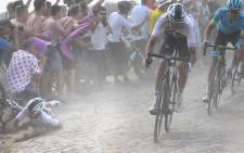 A rider crashes during stage 9 of the Tour de France on 15 July 2018. Picture: @LeTour/Twitter