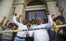 Ses'khona Peoples Rights Movement's Andile Lili outside the Western Cape High court. Picture: Thomas Holder/EWN.
