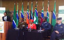 Defence Minister Nosiviwe Mapisa-Nqakula clarifies the lease of a Gupta-owned jet for a government delegation. Picture: Dineo Bendile/EWN.