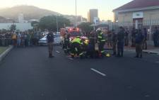 Students are saying one of the protesting students have been knocked by a car. Picture: Monique Mortlock/EWN.