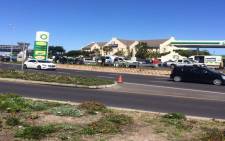 It's believed the man was killed after a failed attempted robbery at a petrol filling station just outside the Cape Town International Airport. Picture: Masa Kekana/EWN.