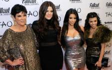(L-R) Kris Jenner, Khloe Kardashian, Kim Kardashian and Kourtney Kardashian. Picture: AFP
