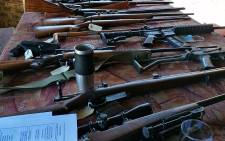 On Sunday, 14 March 2021, police searched a house in Sasolburg, in the Free State, and confiscated 51 firearms - which includes handguns, assault rifles, hunting firearms - and thousands of ammunition as well as explosives.  Picture: Supplied.