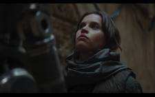 A screengrab of Felicity Jones on the trailer of ‘Rogue One: A Star Wars story’.