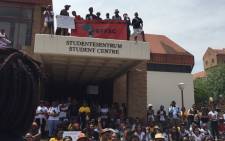 The University of Pretoria students came out in full force as they protest fee hike at the university on 21 October 2015. Picture: Govan Whittles/EWN.