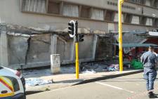 Multiple people have been injured while many are believed to be trapped in a structural collapse in Durban central. Picture: Arrive Alive/Twitter.