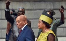 President Jacob Zuma and Speaker Baleka Mbete arriving ahead of the State of the Nation Address in Cape Town on 12 February 2015. Picture: GCIS.