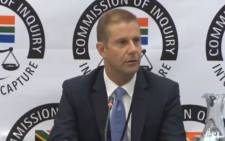 A screengrab of former Glencore CEO Clinton Ephron as he testifies at the Zondo commission of Inquiry into state capture in Pretoria on 27 February. Picture: YouTube.