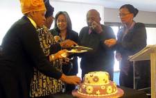 Archbishop Desmond Tutu and his wife, Leah, cut their anniversary cake and celebrate 57 years of marriage. Picture:Chanel September/EWN.
