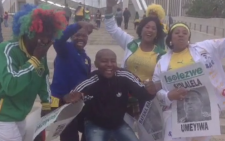 #SAvSUD Fans excited ahead of the big #Afcon2015 clash. Picture: Marc Lewis/EWN