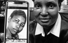 Thembisile Nkadimeng shows an image of her sister on her cellphone. Picture: Supplied by Thembisile Nkadimeng