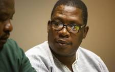 Panyaza Lesufi addressing the media about the Please Call Me Movement. Picture: Kayleen Morgan/EWN