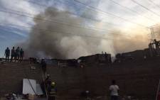  A fire has broken out at an informal settlement in Alexandra. Picture: Kayleen Morgan/EWN