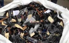 Over 9,000 illegal guns were destroyed in the Vaal on 16 January,2015. Picture: Vumani Mkhize/EWN.