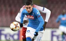 Napoli's Jose Callejon cahses the ball. Picture: @sscnapoli/Twitter