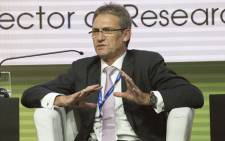 Chris Griffith, CEO of Anglo American Platinum, speaks a discussion on platinum, during the second day of the Mining Indaba, on 5 February 2019, in Cape Town. Picture: AFP