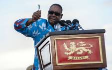 FILE: Malawi’s President Peter Mutharika addresses supporters. Picture: AFP