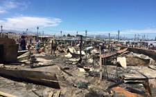 At least one person died after a fire broke out in Khayelitsha, Cape Town, in the early hours of 20 October 2018. Picture: @NMakoba/Twitter